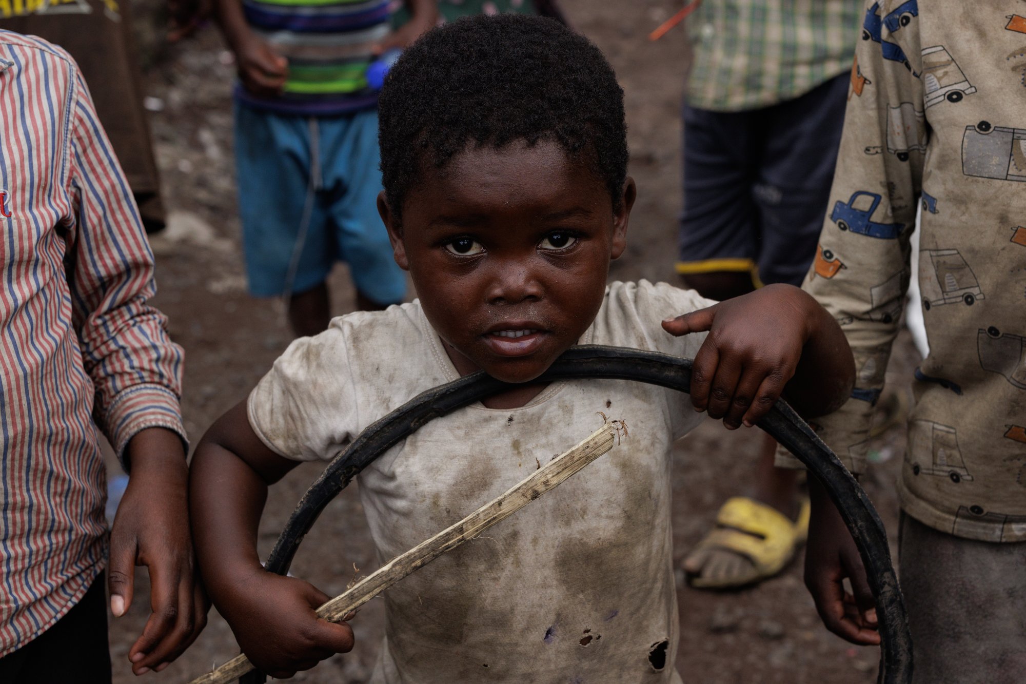 Young boy in the displacement camp